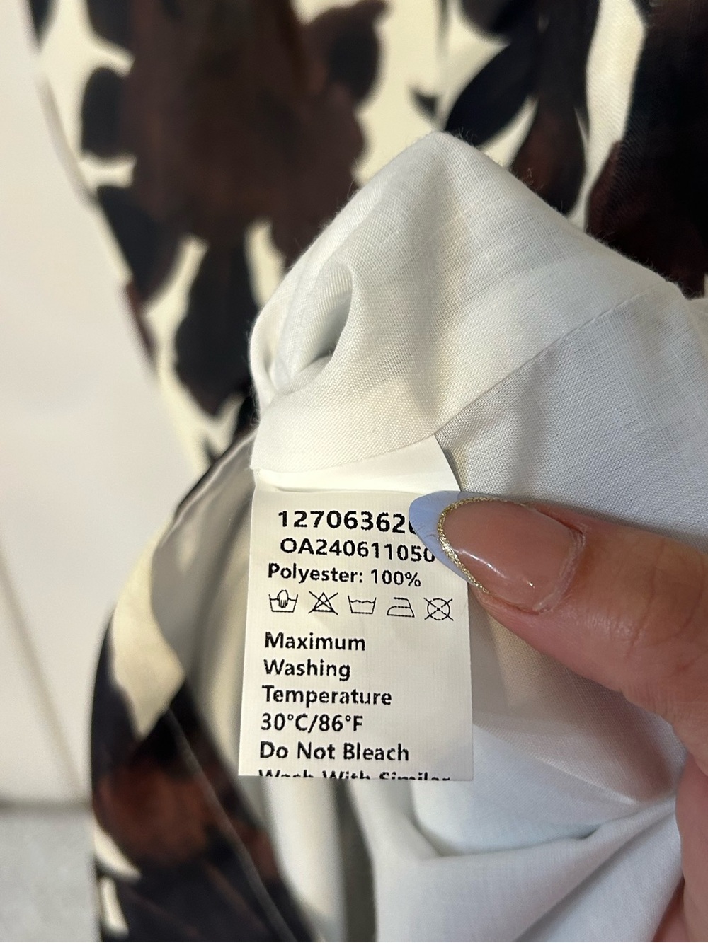 COMMENSE brown cream floral print Backless side slit maxi Dress - Picture 8 of 8
